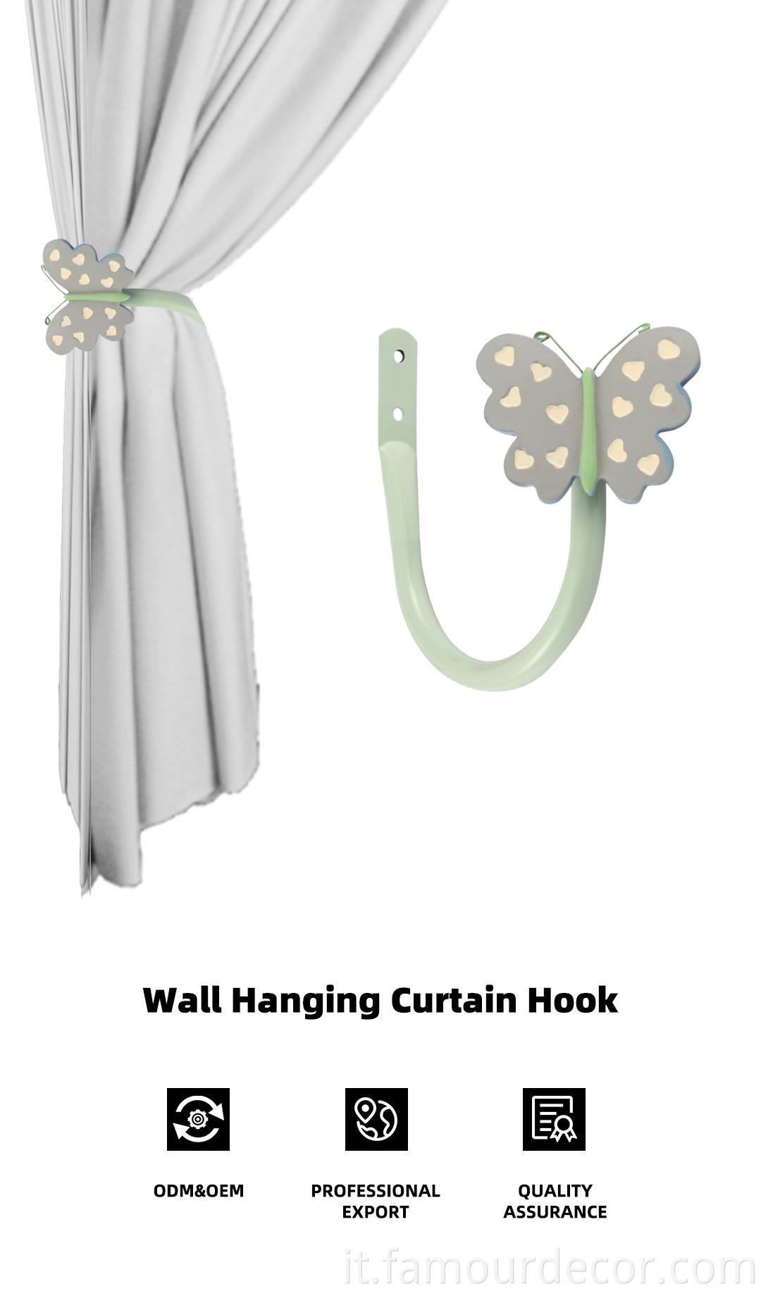 Ganci per tende in metallo cromata all'ingrosso Wholesale Chrome Metal Curtain Hooks